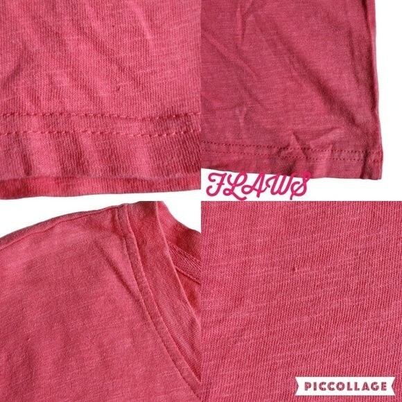 Three Hearts pink white yellow red sea shell print short sleeve t shirt sz PXL - Picture 5 of 10